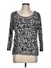 Ruby Rd. 100% Polyester Silver 3/4 Sleeve Top Size L - photo 1