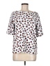 Ann Taylor Animal Print Silver Short Sleeve Blouse Size M - photo 1