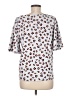 Ann Taylor Animal Print Silver Short Sleeve Blouse Size M - photo 2