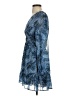 Aqua 100% Polyester Paisley Blue Casual Dress Size S - photo 5