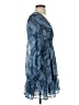 Aqua 100% Polyester Paisley Blue Casual Dress Size S - photo 4