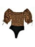 Olivaceous 100% Rayon Black Bodysuit Size L - photo 2