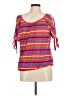 Mix & CO 100% Polyester Orange Short Sleeve Top Size M - photo 1