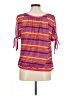 Mix & CO 100% Polyester Orange Short Sleeve Top Size M - photo 2