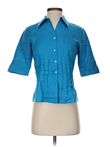 Lafayette 148 New York Short Sleeve Blouse (view 1)