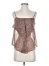 Love, Audrey 100% Polyester Brown Orange Sleeveless Blouse Size S - photo 1