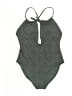 Unbranded Solid Gray One Piece Swimsuit Size MedEstimated - photo 1