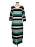 Monsoon Stripes Teal Casual Dress Size L - photo 1