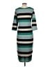 Monsoon Stripes Teal Casual Dress Size L - photo 2