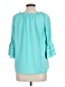 Assorted Brands Teal 3/4 Sleeve Blouse Size L (estimated) - photo 2