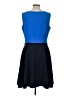 The Limited Color Block Blue Casual Dress Size L - photo 2