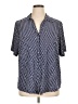 C.D. Daniels Polka Dots Blue Short Sleeve Blouse Size 1X - photo 1