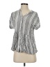 Thread & Supply 100% Rayon Gray Short Sleeve Blouse Size S - photo 1