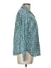 J.Crew Floral Teal Long Sleeve Button-Down Shirt Size 10 - photo 4