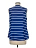 Van Heusen 100% Polyester Blue Sleeveless Blouse Size M - photo 2