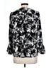 Apt. 9 100% Polyester Floral Black 3/4 Sleeve Blouse Size L - photo 2