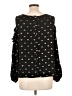 Lauren Conrad 100% Polyester Hearts Black Long Sleeve Blouse Size L - photo 2