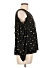 Lauren Conrad 100% Polyester Hearts Black Long Sleeve Blouse Size L - photo 4