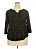 Torrid 100% Rayon Black 3/4 Sleeve Blouse Size 2X Plus (2) - photo 1