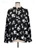 Time and Tru 100% Polyester Floral Black Long Sleeve Blouse Size XL - photo 1