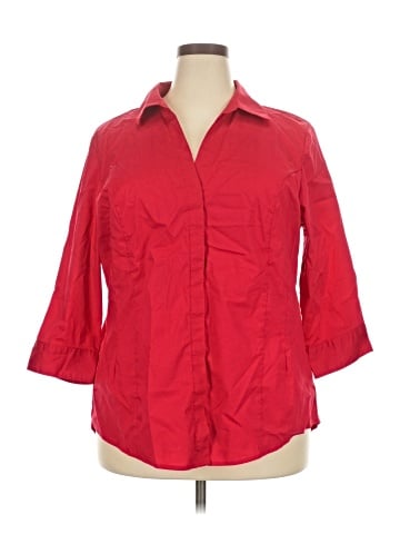 Riders by Lee 3/4 Sleeve Button-Down Shirt (view 1)