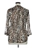 Bongo 100% Polyester Animal Print Silver 3/4 Sleeve Blouse Size XL - photo 2