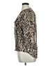 Bongo 100% Polyester Animal Print Silver 3/4 Sleeve Blouse Size XL - photo 5