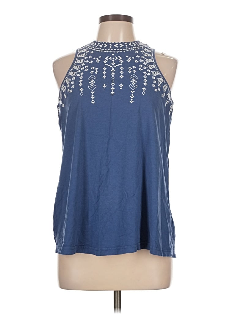 Pre-owned Chaps Sleeveless Blouse In Blue
