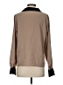 Shein 100% Polyester Color Block Tan Long Sleeve Blouse Size S - photo 2