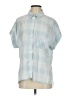 Rails 100% Lyocell Checkered-gingham Blue Short Sleeve Button-Down Shirt Size S - photo 1