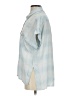 Rails 100% Lyocell Checkered-gingham Blue Short Sleeve Button-Down Shirt Size S - photo 5