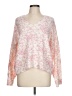 CeCe Floral Pink Pullover Sweater Size L - photo 1