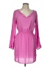 Bluetique 100% Polyester Solid Pink Casual Dress Size L - photo 1