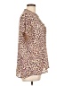 Marled Essentials Animal Print Pink Short Sleeve Blouse Size L - photo 4