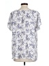 Nine West Blue White Short Sleeve Blouse Size L (estimated) - photo 2