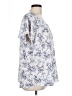 Nine West Blue White Short Sleeve Blouse Size L (estimated) - photo 4