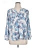 NY Collection Blue 3/4 Sleeve Blouse Size 1X (estimated) - photo 1