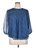 Evri 100% Polyester Blue 3/4 Sleeve Blouse Size 0X - photo 1