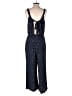 Ann Taylor LOFT 100% Rayon Polka Dots Blue Jumpsuit Size S - photo 2