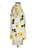 Ann Taylor 100% Polyester Floral Yellow Sleeveless Blouse Size XS - photo 4