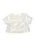 Egg New York Metallic Silver Short Sleeve Blouse Size 3T - photo 1