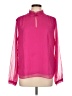 Ann Taylor 100% Polyester Solid Pink Long Sleeve Blouse Size L - photo 1