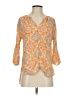 Stylus 100% Rayon Orange 3/4 Sleeve Blouse Size S - photo 1