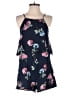 Peppermint 100% Polyester Floral Blue Romper Size S - photo 1