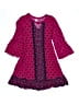 Justice 100% Rayon Paisley Pink Dress Size 18 - photo 1