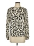 Peyton Jensen Animal Print Ivory Long Sleeve T-Shirt Size S - photo 1