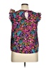 Emery Rose Purple Short Sleeve Blouse Size 0X - photo 2