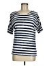 Gap Stripes Silver Short Sleeve T-Shirt Size M - photo 1