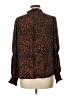 Lark & Ro 100% Polyester Animal Print Brown Long Sleeve Blouse Size 12 - photo 2