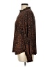 Lark & Ro 100% Polyester Animal Print Brown Long Sleeve Blouse Size 12 - photo 5